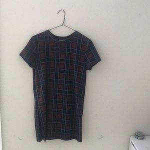 Plaid T-shirt dress